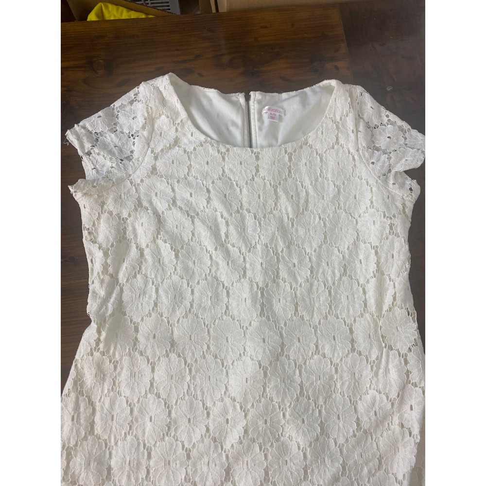 Xhilaration Womens XL Floral Lace Mini Dress Cap Sleeve Back Zip Lined SKU E125